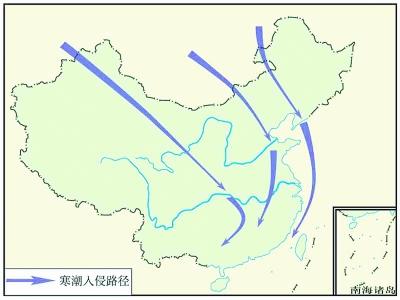 寒流入侵我國的三條主要途徑.jpg